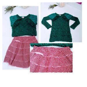 DOWNEAST BASICS GIRLS SWEATER AND SKIRT SET SIZE 4